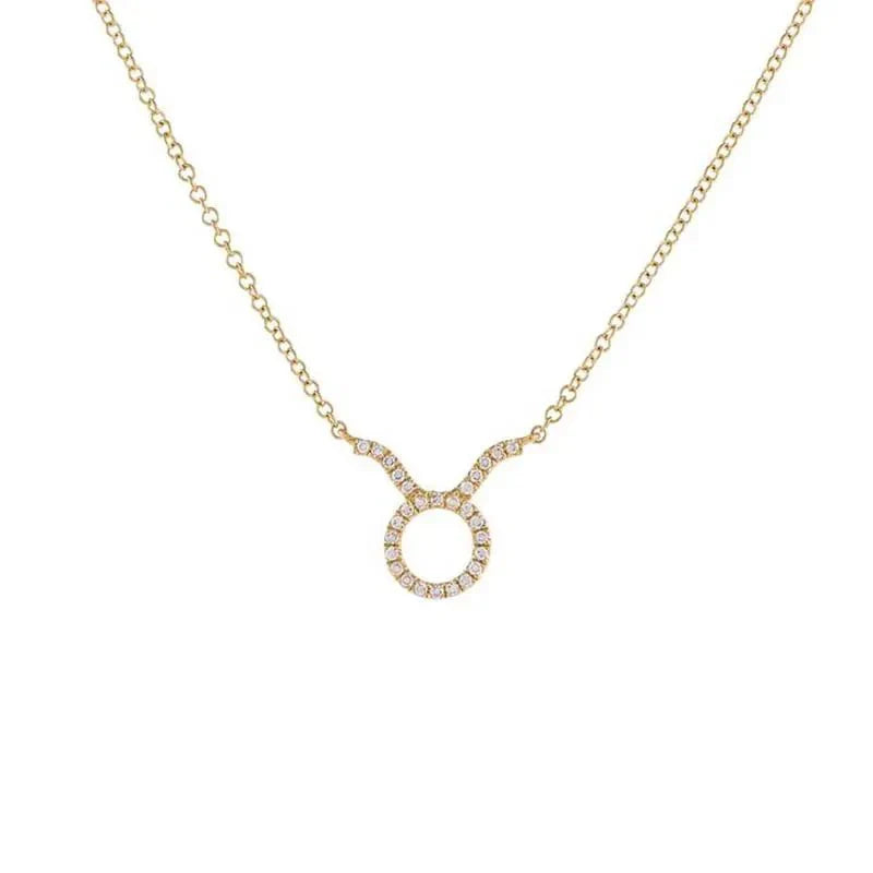 Delicate Diamond Astrology Pendant Necklace