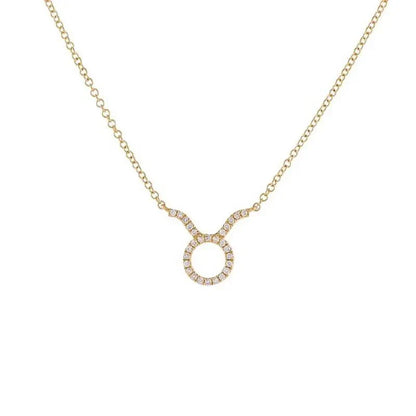 Delicate Diamond Astrology Pendant Necklace