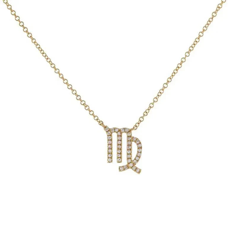 Delicate Diamond Astrology Pendant Necklace