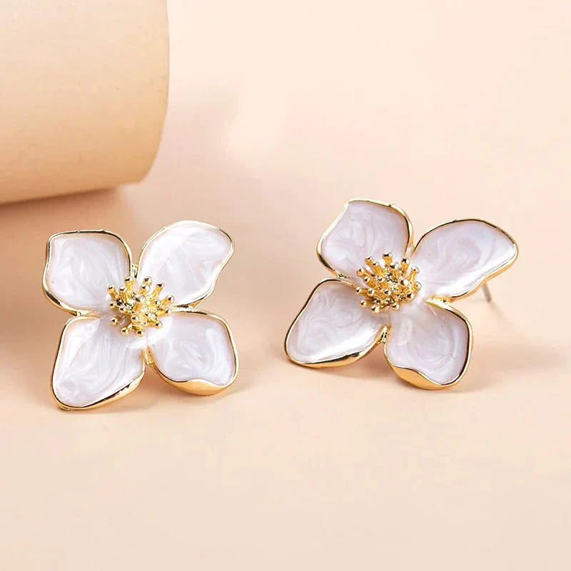 Delicate Flower Drop Earrings - Halri