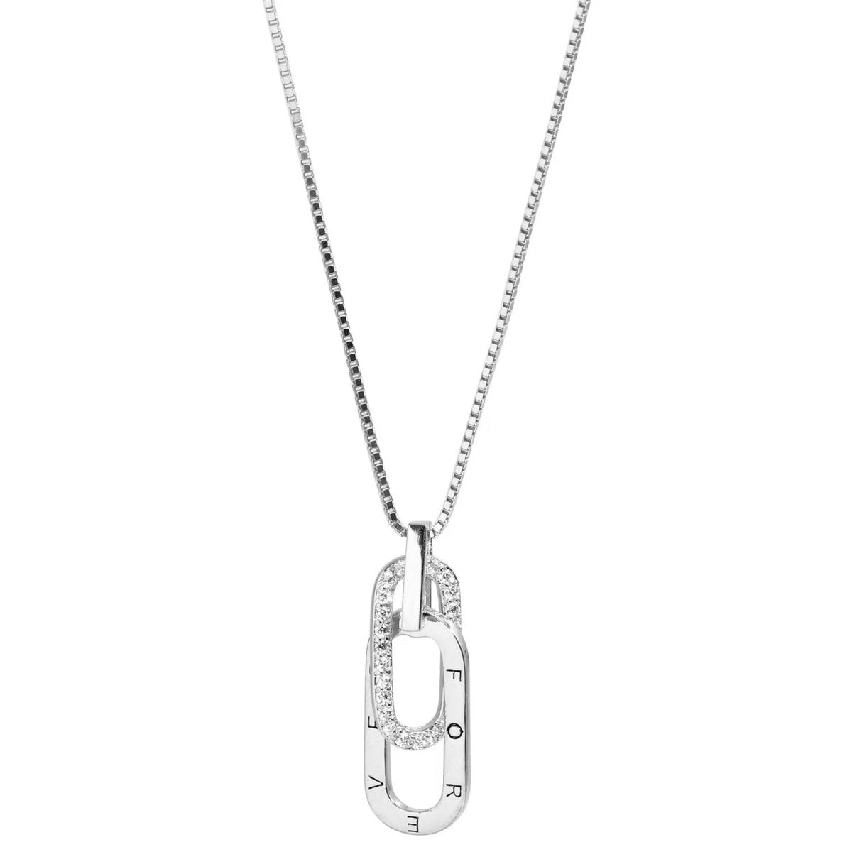 Delicate Silver Heart Paperclip Necklace