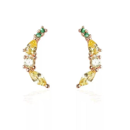 Tiny Fruit Circle & Dot Earrings
