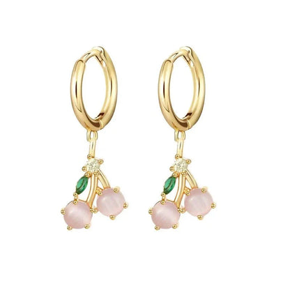 Tiny Fruit Circle & Dot Earrings - Halri