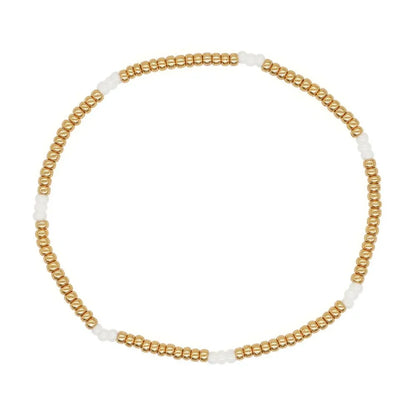Elegant Gold Pearl Beaded Women's Bracelet
