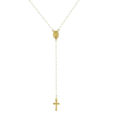 Delicate Chain Cross Pendant Necklace - Halri