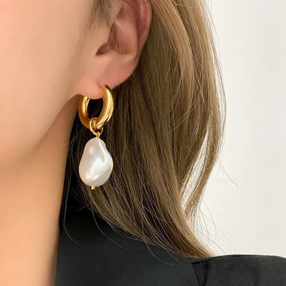 Delicate White Pearl Drop Earrings - Halri
