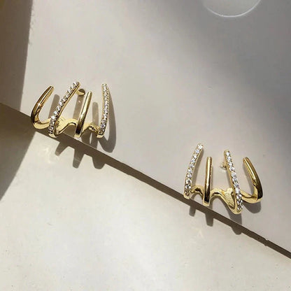 Delicate Sparkle Hug Earrings - Halri