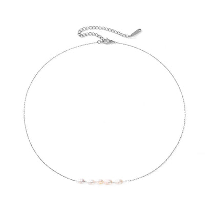 Delicate Beaded Chain Choker Necklace
