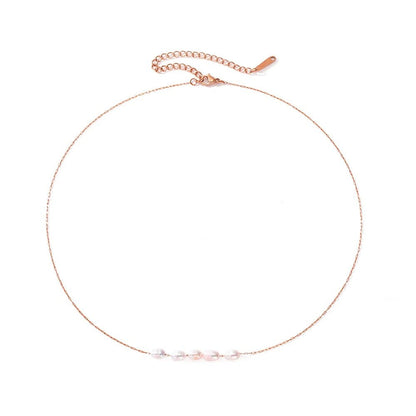 Delicate Beaded Chain Choker Necklace
