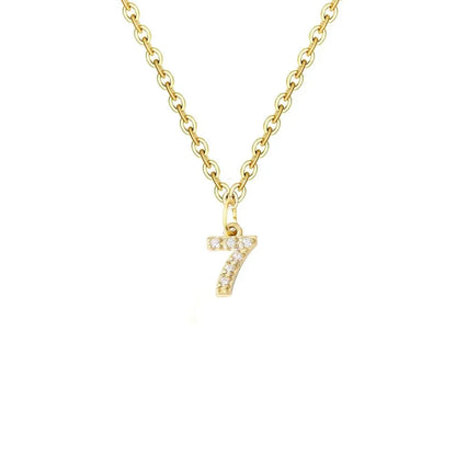 Delicate CZ Initial Pendant Chain Necklace