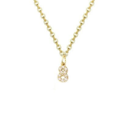 Delicate CZ Initial Pendant Chain Necklace