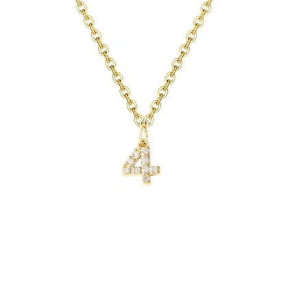Delicate CZ Initial Pendant Chain Necklace