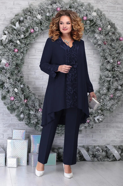 Stylish 3-Piece Floral Plus Size Suit Set