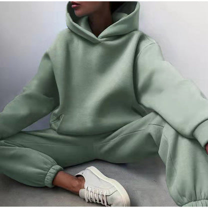 Comfortable Plus Size Hoodie and Jogger Set for Women - Halri
