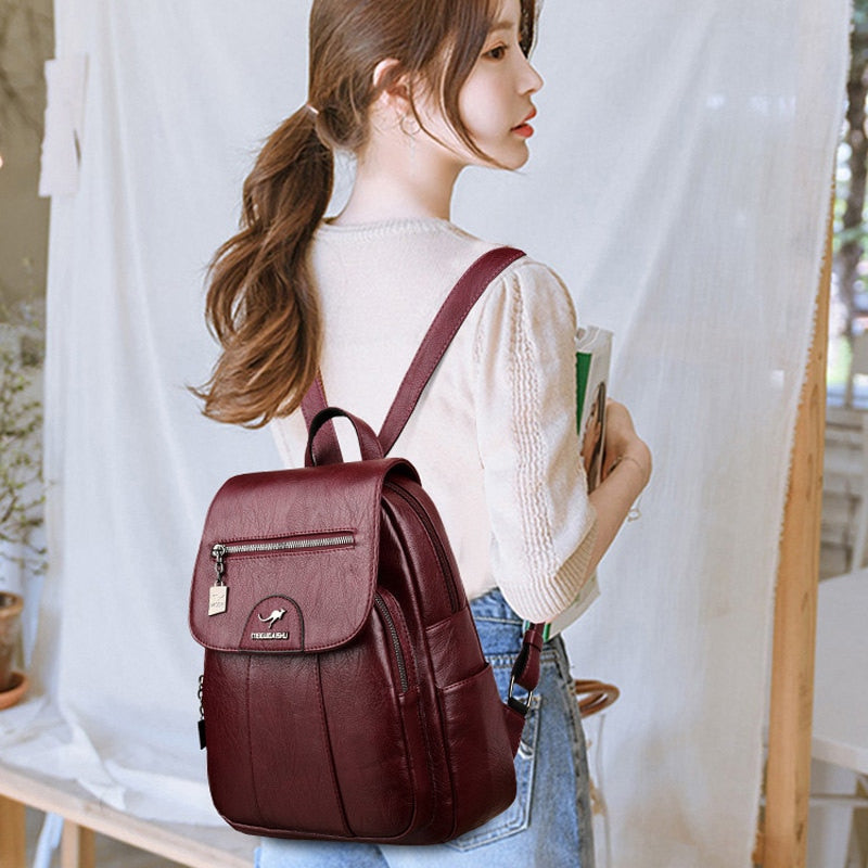Premium Leather Ladies Backpack Bag