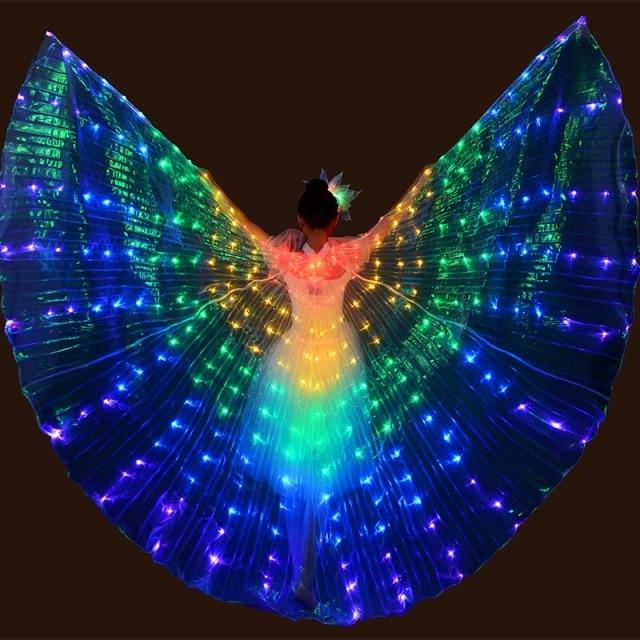 Colorful LED Dance Wings Costume