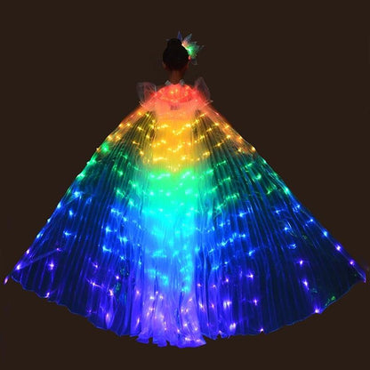 Colorful LED Dance Wings Costume
