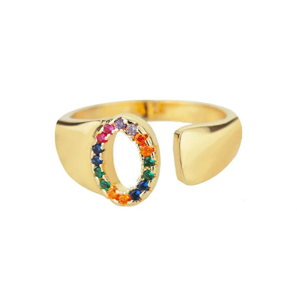Colorful Personalized Initial Ring