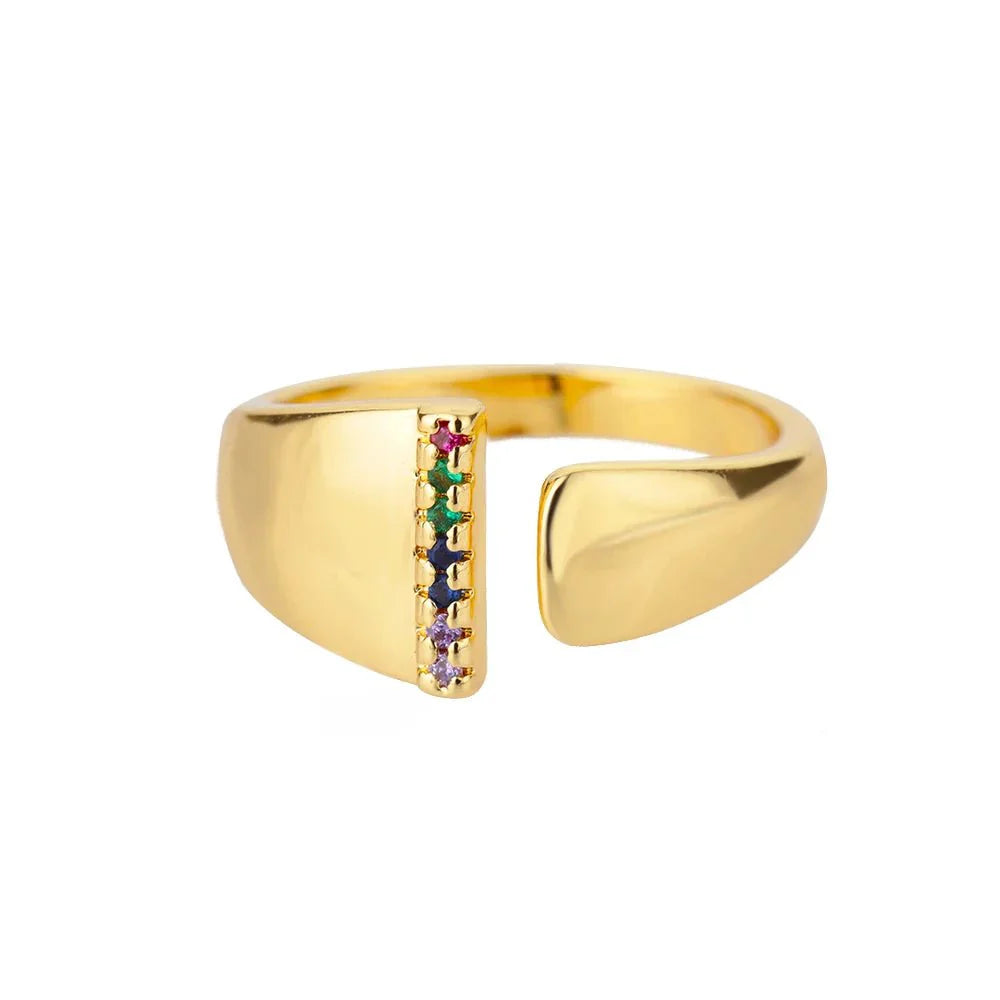 Colorful Personalized Initial Ring