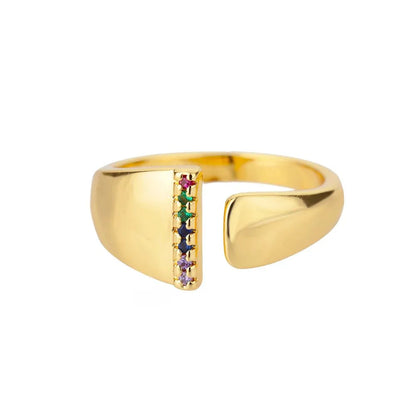 Colorful Personalized Initial Ring