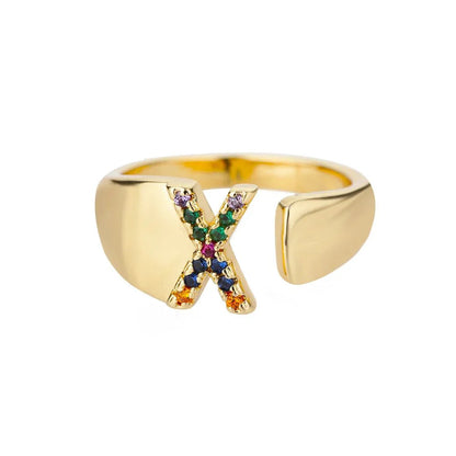 Colorful Personalized Initial Ring