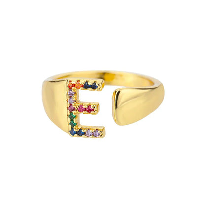Colorful Personalized Initial Ring