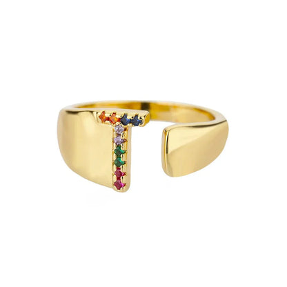Colorful Personalized Initial Ring