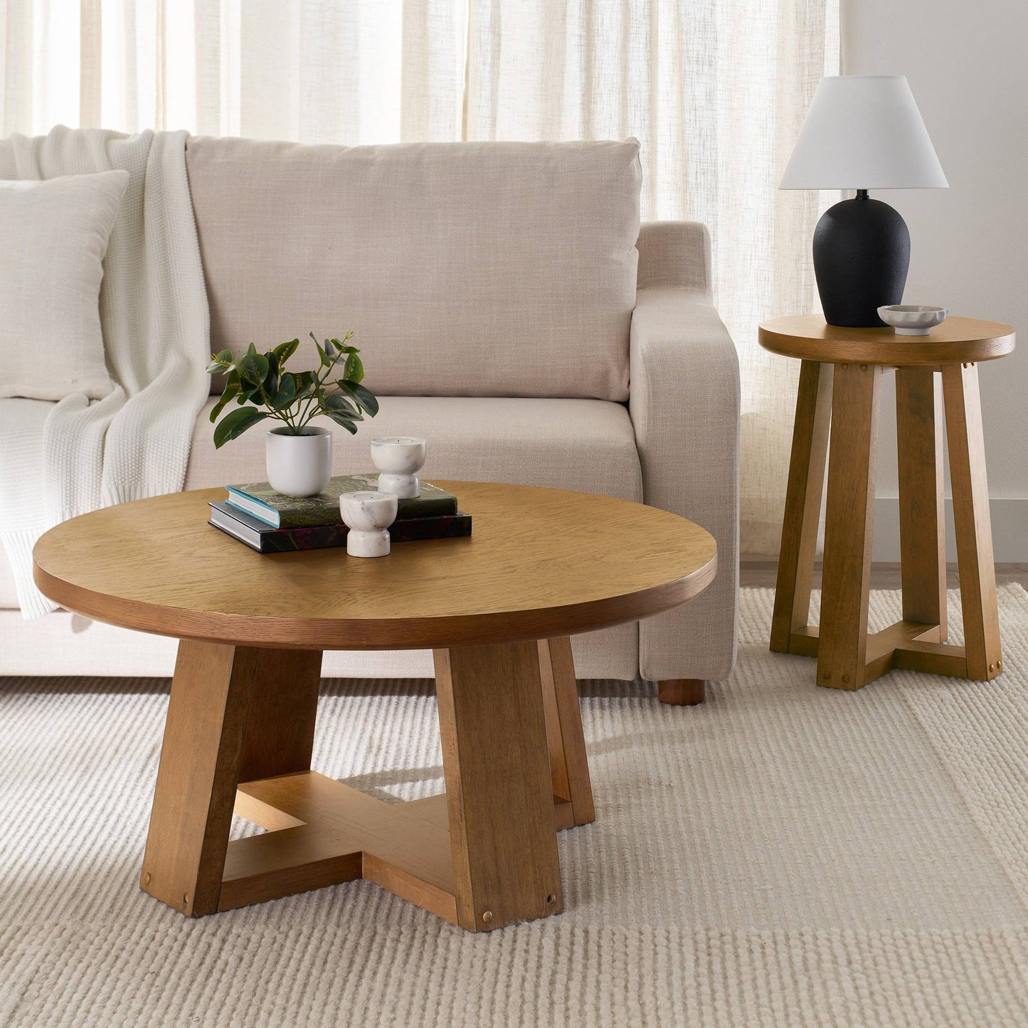 Rustic Wooden Low Coffee Table