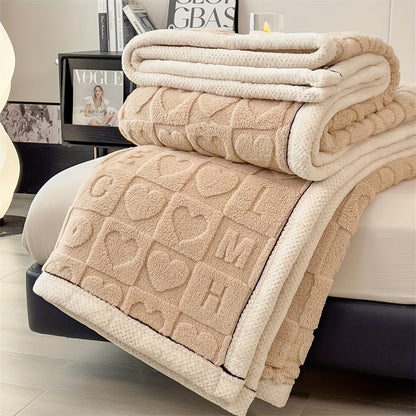Cozy Soft Coral Fleece Throw Blanket