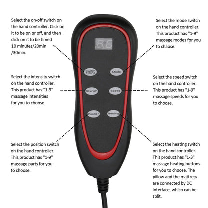 Heated Massage Bed Mat for Relaxation
