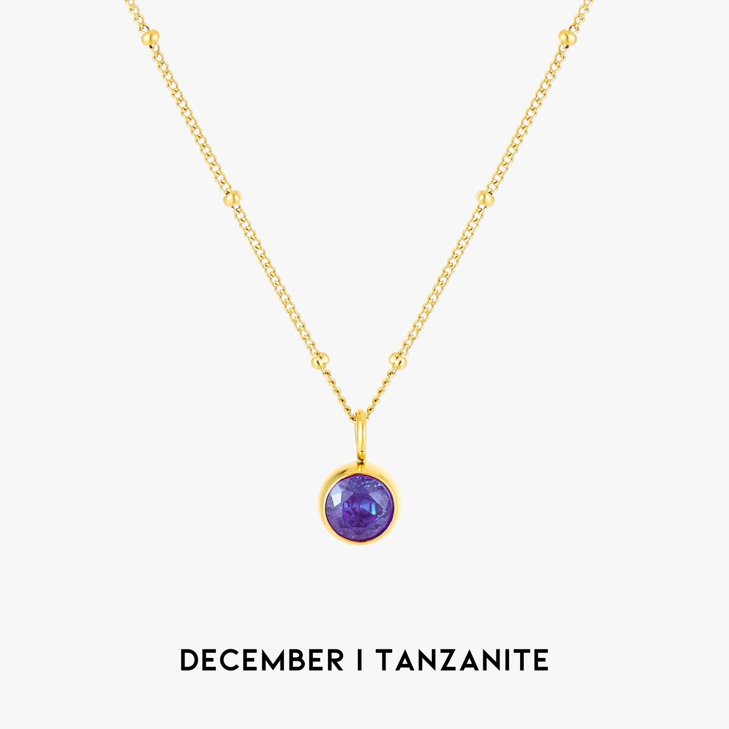 Gemstone Drop Pendant Necklace