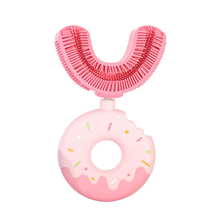 Soft Baby Toothbrush - Fun Silicone U-Shaped Design
