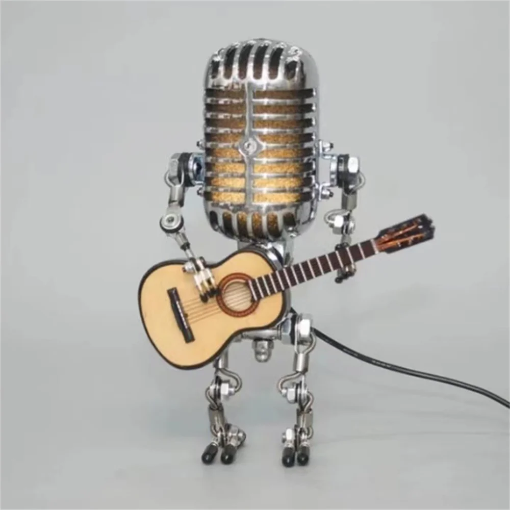 Fun Music Robot Table Lamp with Guitar