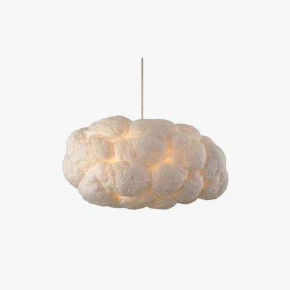 Modern White Fabric Pendant Lamp - Halri