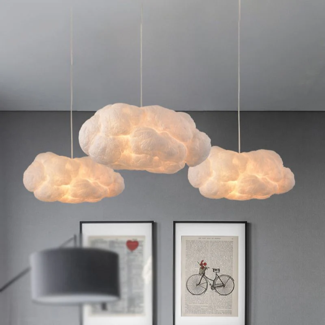 Modern White Fabric Pendant Lamp