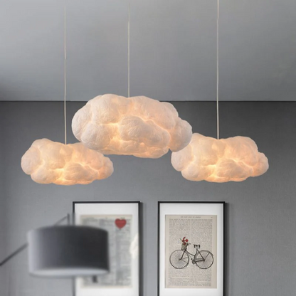 Modern White Fabric Pendant Lamp