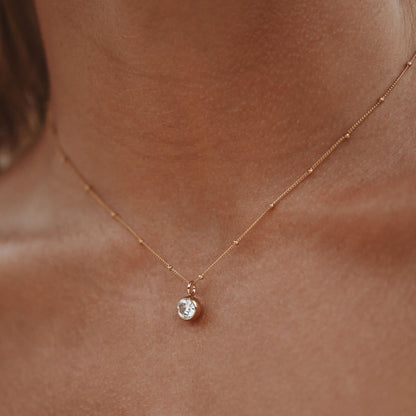 Gemstone Drop Pendant Necklace