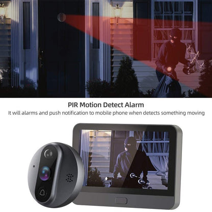 HD WiFi Doorbell Camera with 4.3 Inch Screen & Motion Alert