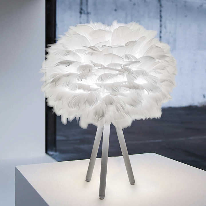 Soft Touch Table Lamp with Elegant Feathers