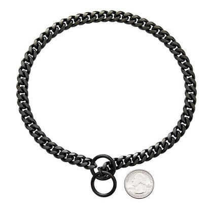 Tough Metal Dog Collar Durable Link Style for Large Breeds