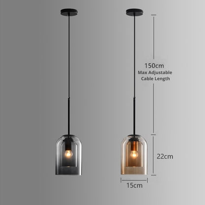 Clear Glass Drop Pendant Light – Sleek E27 Ceiling Fixture