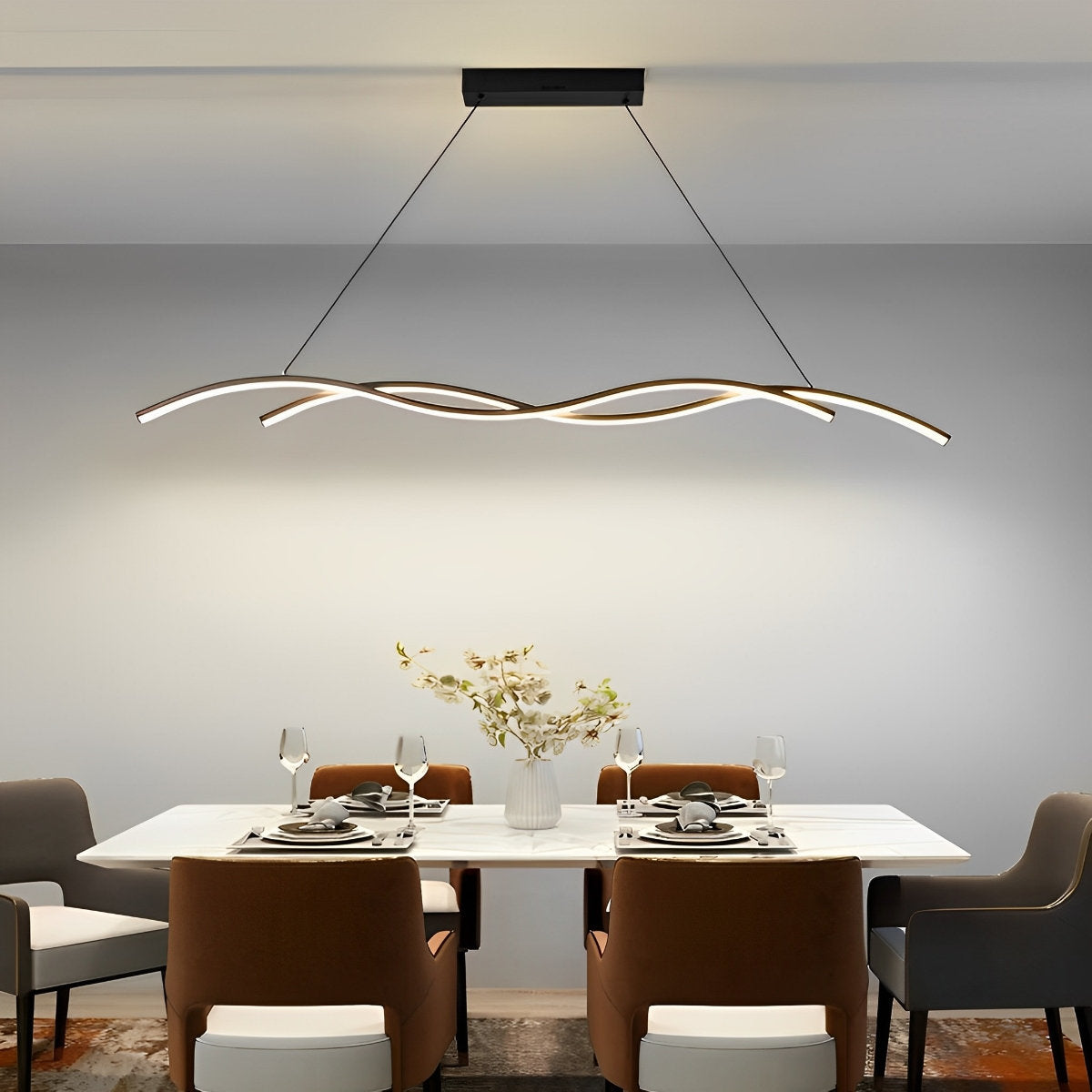 Stylish Wave Contemporary LED Ceiling Light Fixture