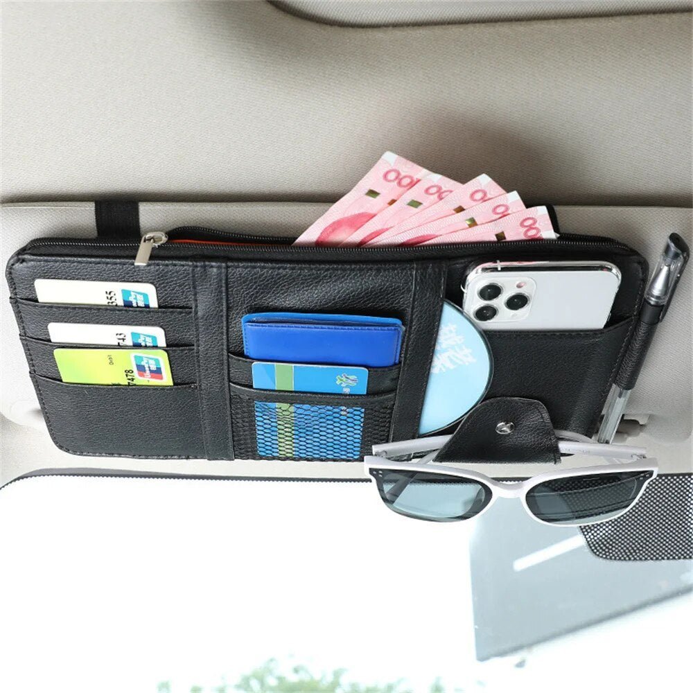 Sleek Car Visor Organizer with Storage