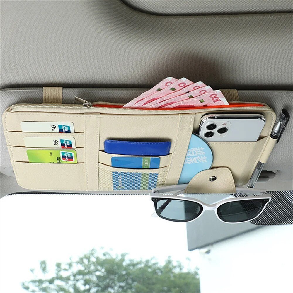 Sleek Car Visor Organizer with Storage - Halri