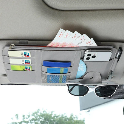 Sleek Car Visor Organizer with Storage