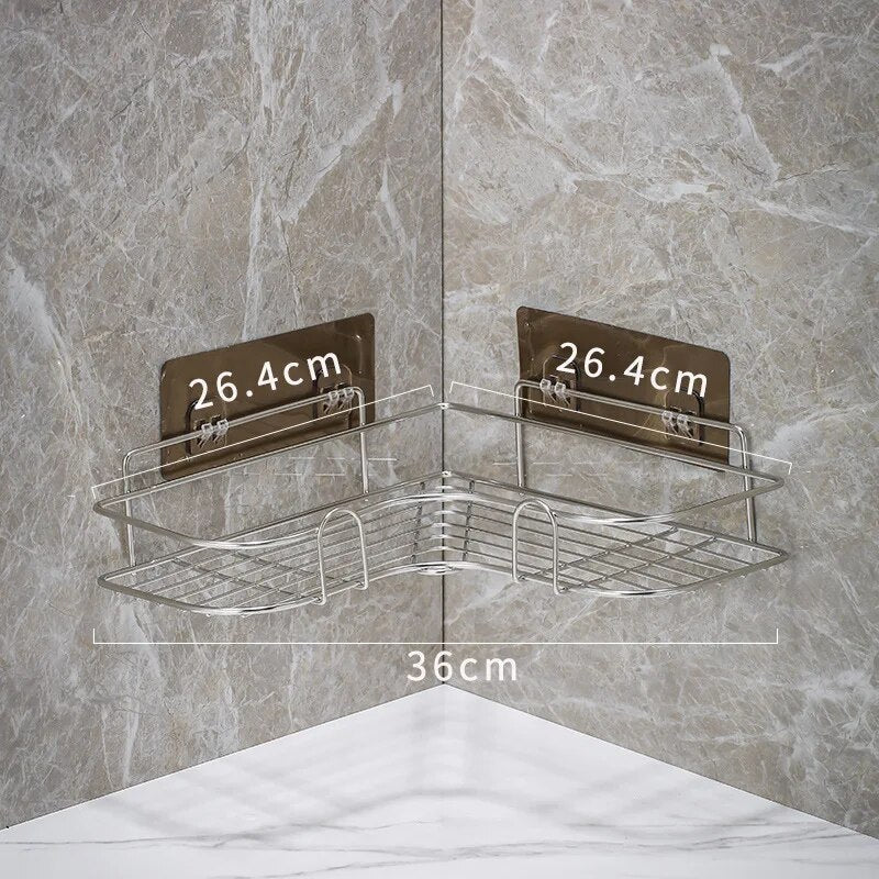 Compact Bathroom Corner Shelf Storage Organizer