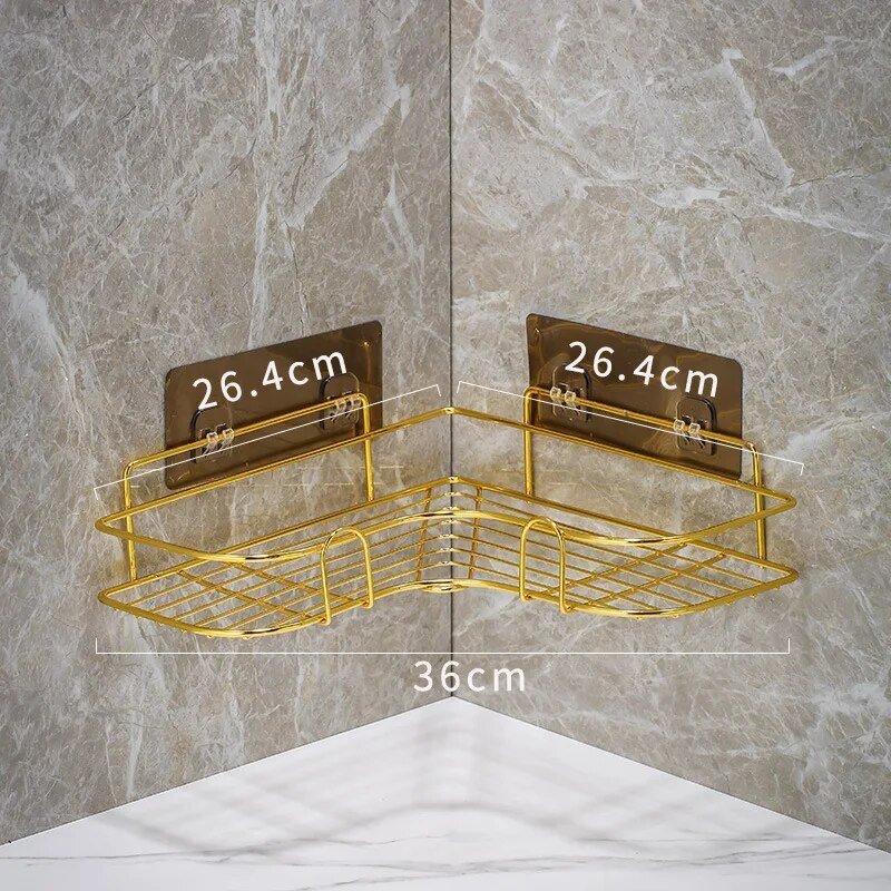 Compact Bathroom Corner Shelf Storage Organizer - Halri