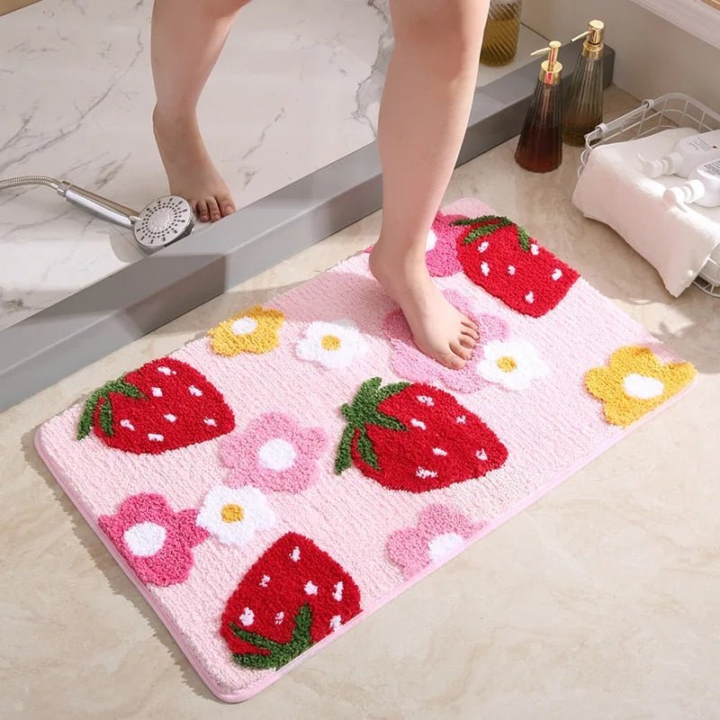 Colorful Floral Bathroom Rug - Halri