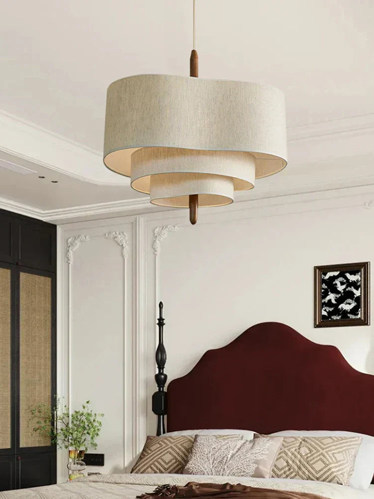 Elegant Fabric Hanging Light Fixture - Halri