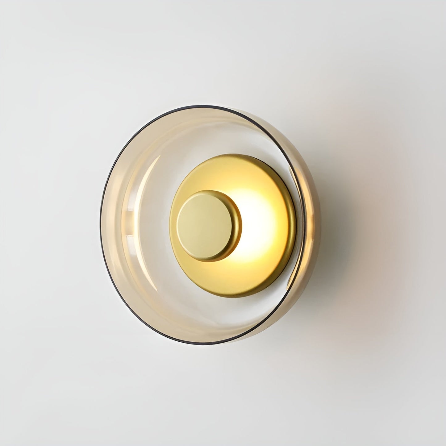 Elegant Glass and Gold LED Wall Light - Halri